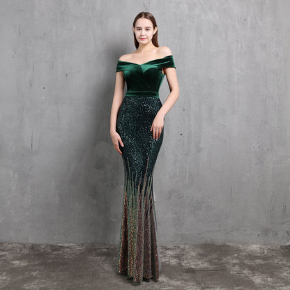 One Shoulder Fishtail Formal Dress