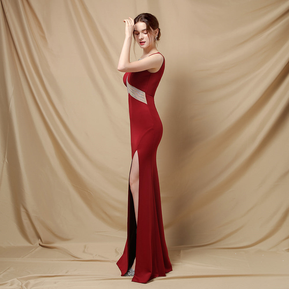 Long Fishtail Neck Formal Dresses