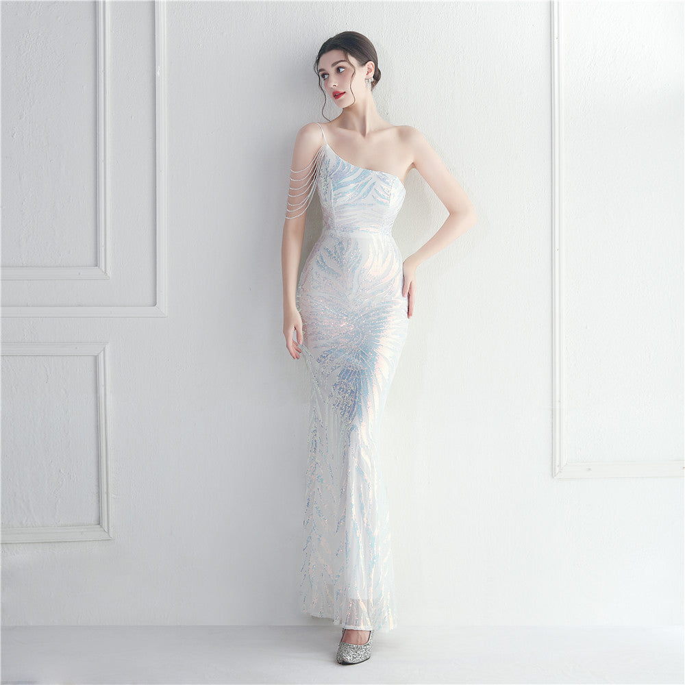 Beaded Sexy Halter Formal Dress