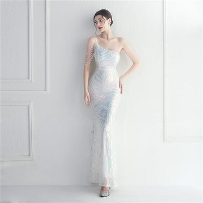 Beaded Sexy Halter Formal Dress