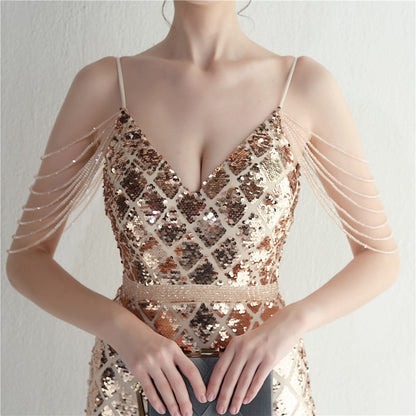 Beaded Illusion Beaded Formal Dress