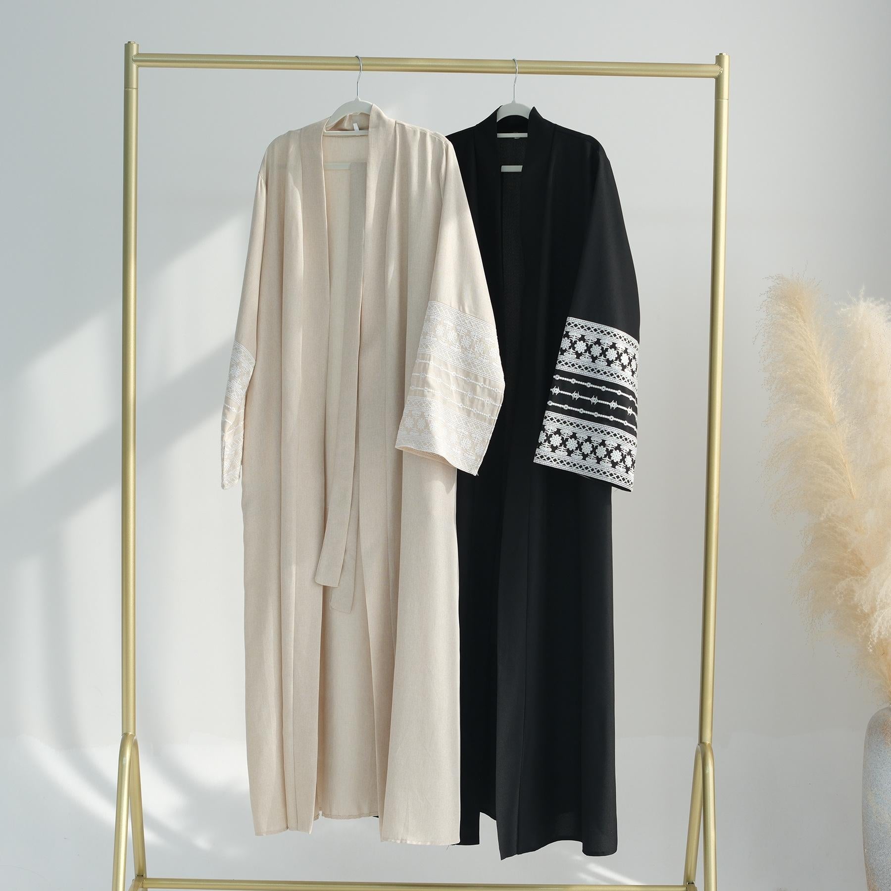 Embroidered Elegant Cardigan Robe