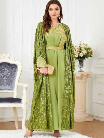 2pcs Inner Dress  with Cardigan