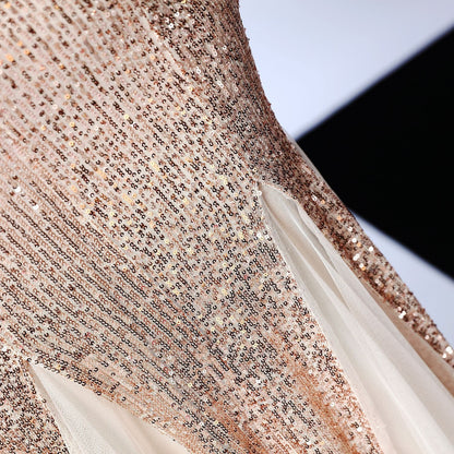 Silk Thread Fringe Beaded Formal Dresses
