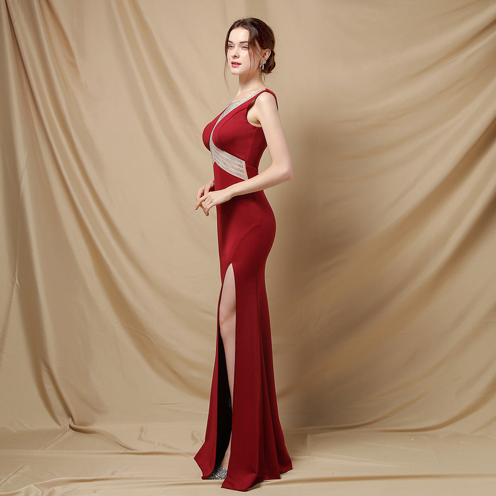 Long Fishtail Neck Formal Dresses