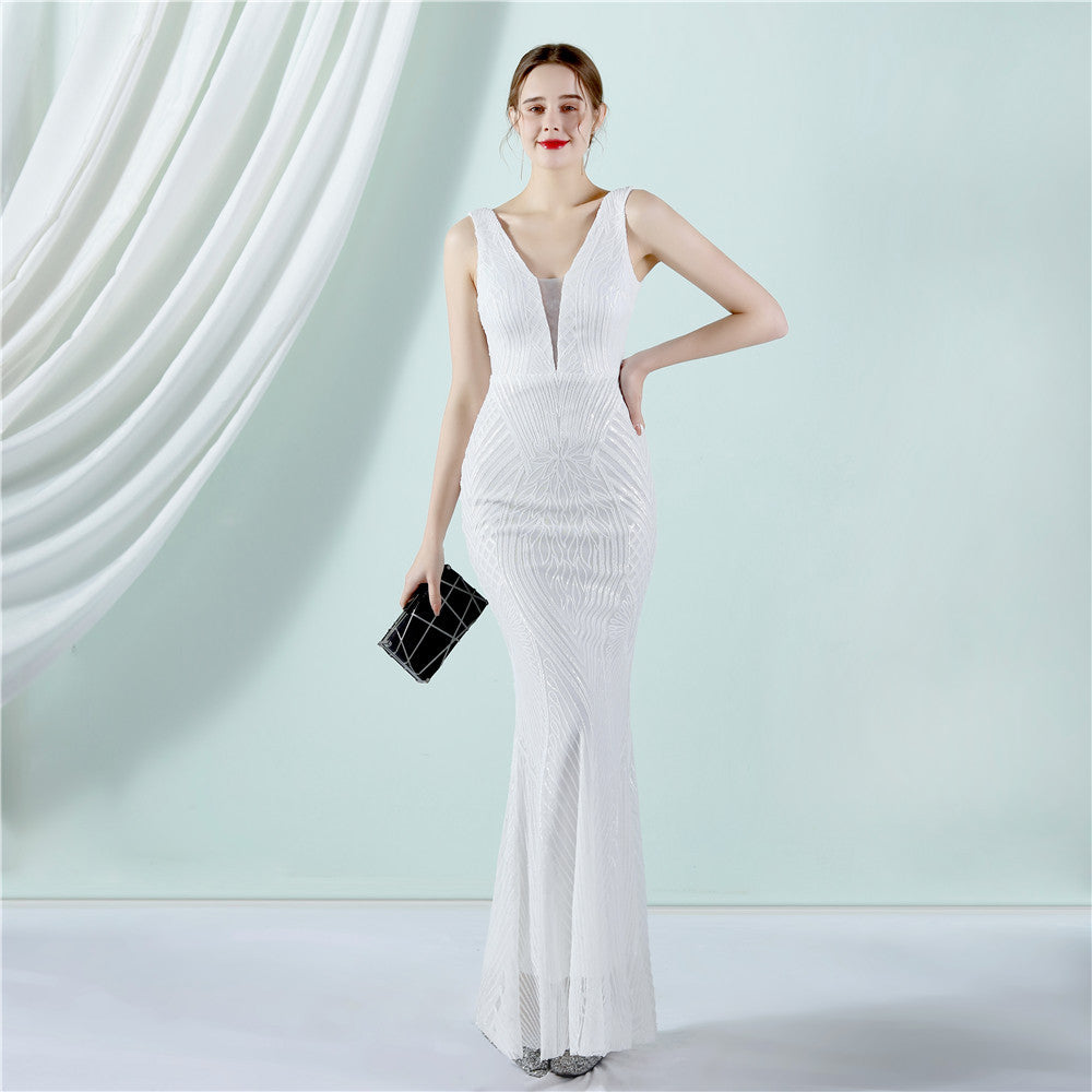 Sleeveless Sequin Formal Dress