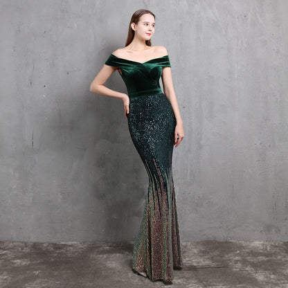 One Shoulder Fishtail Formal Dress