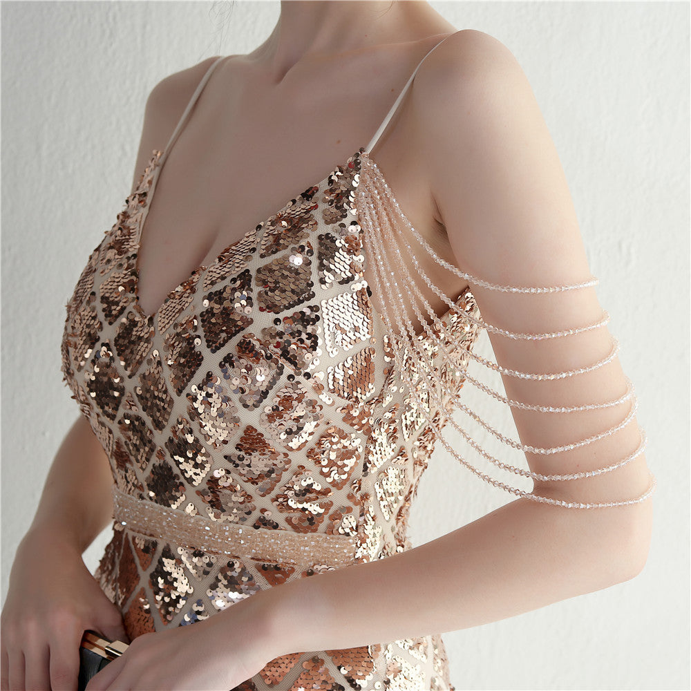 Beaded Illusion Beaded Formal Dress