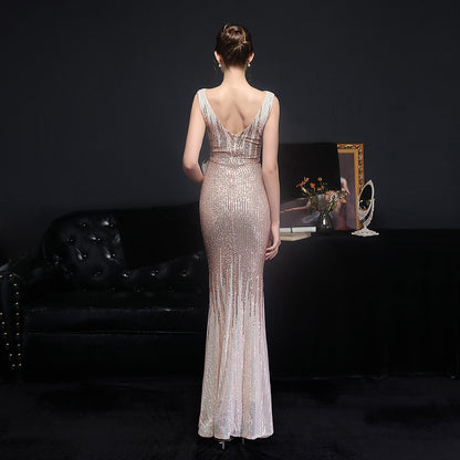 Sleeveless Sequin Formal Dress