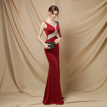 Long Fishtail Neck Formal Dresses