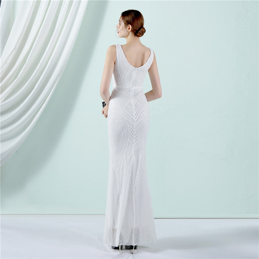 Sleeveless Sequin Formal Dress