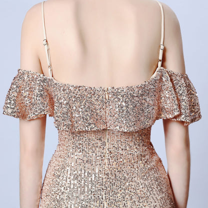 Silk Thread Fringe Beaded Formal Dresses
