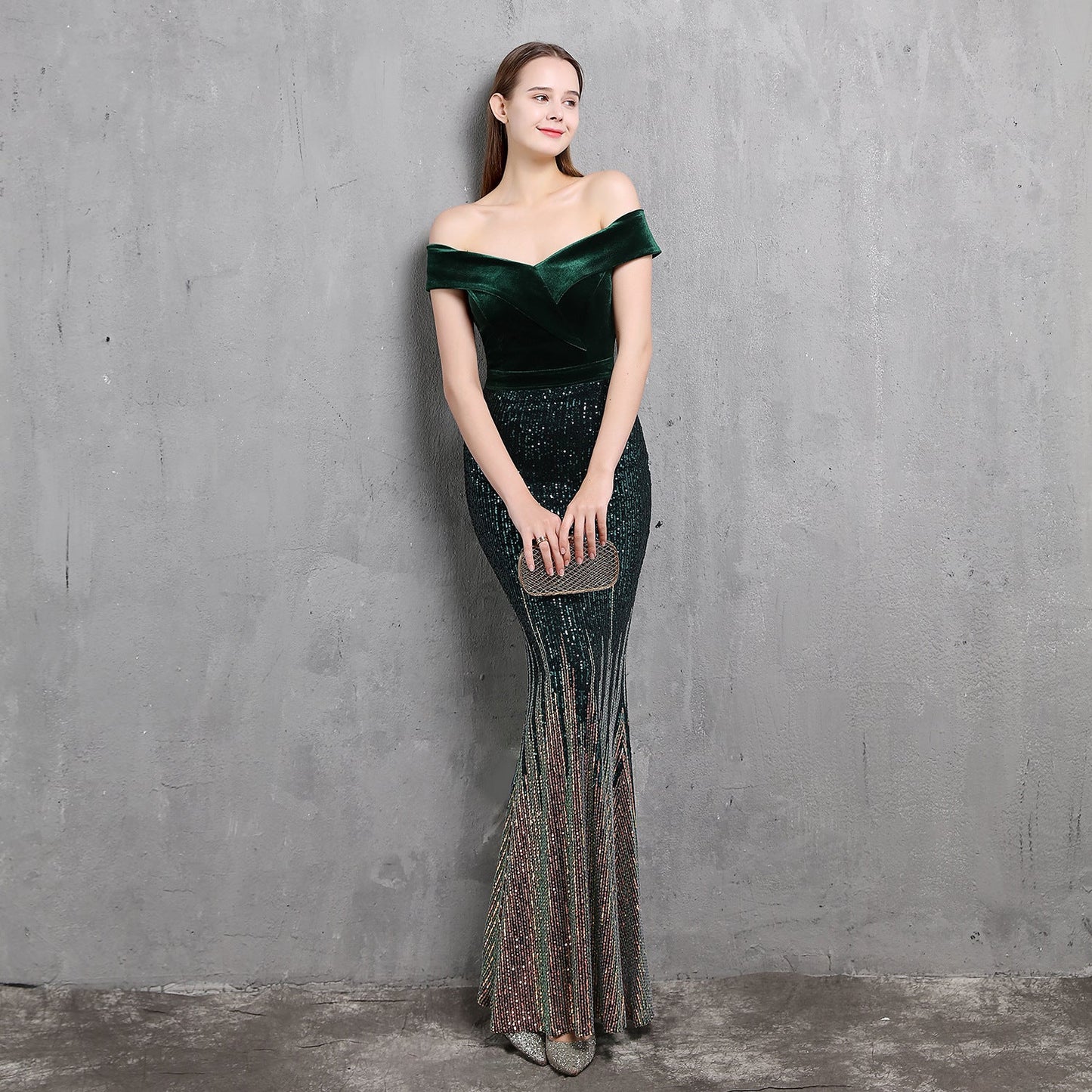 One Shoulder Fishtail Formal Dress