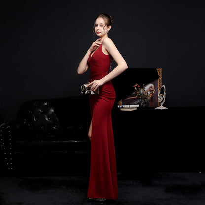 Long Halter Formal Dress