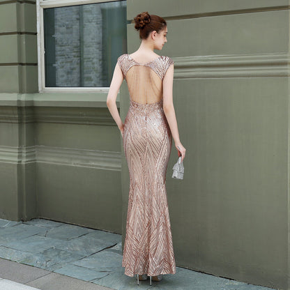 Sequin Fishtail Formal Dress