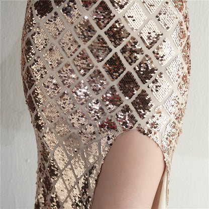 Beaded Illusion Beaded Formal Dress