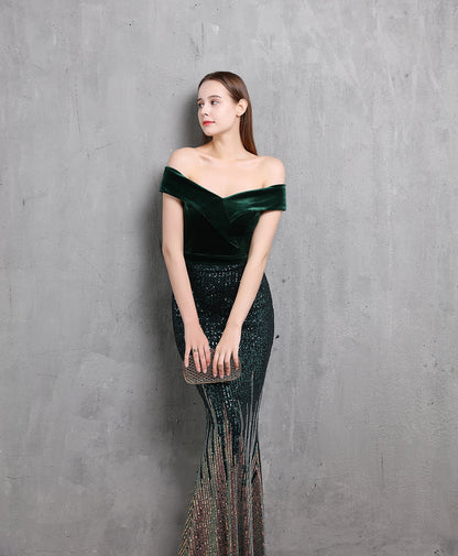 One Shoulder Fishtail Formal Dress