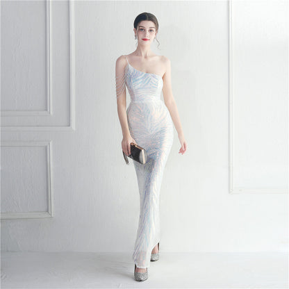 Beaded Sexy Halter Formal Dress