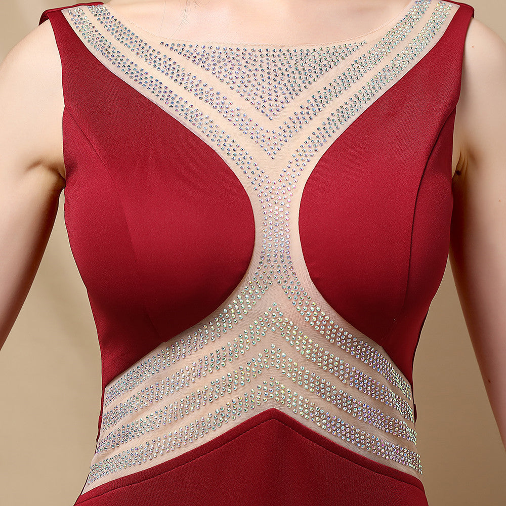 Long Fishtail Neck Formal Dresses