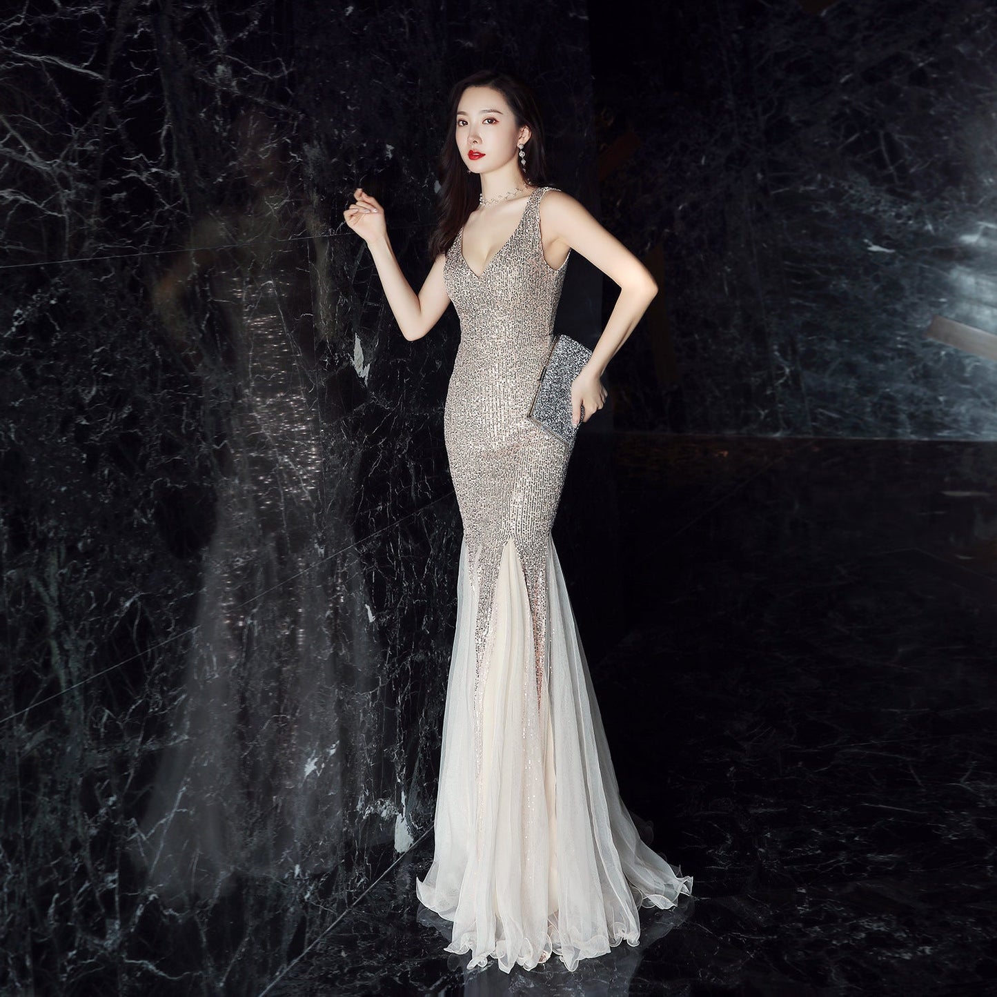 Long Sequin Formal Dress