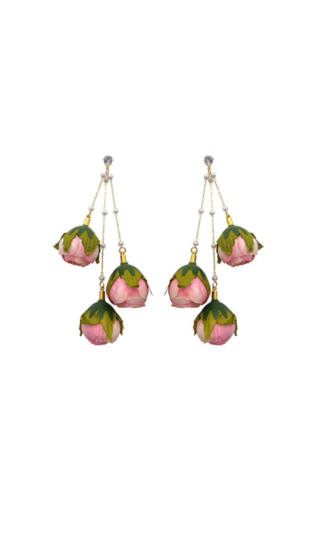 IMITATION ROSE TASSEL EARRINGS