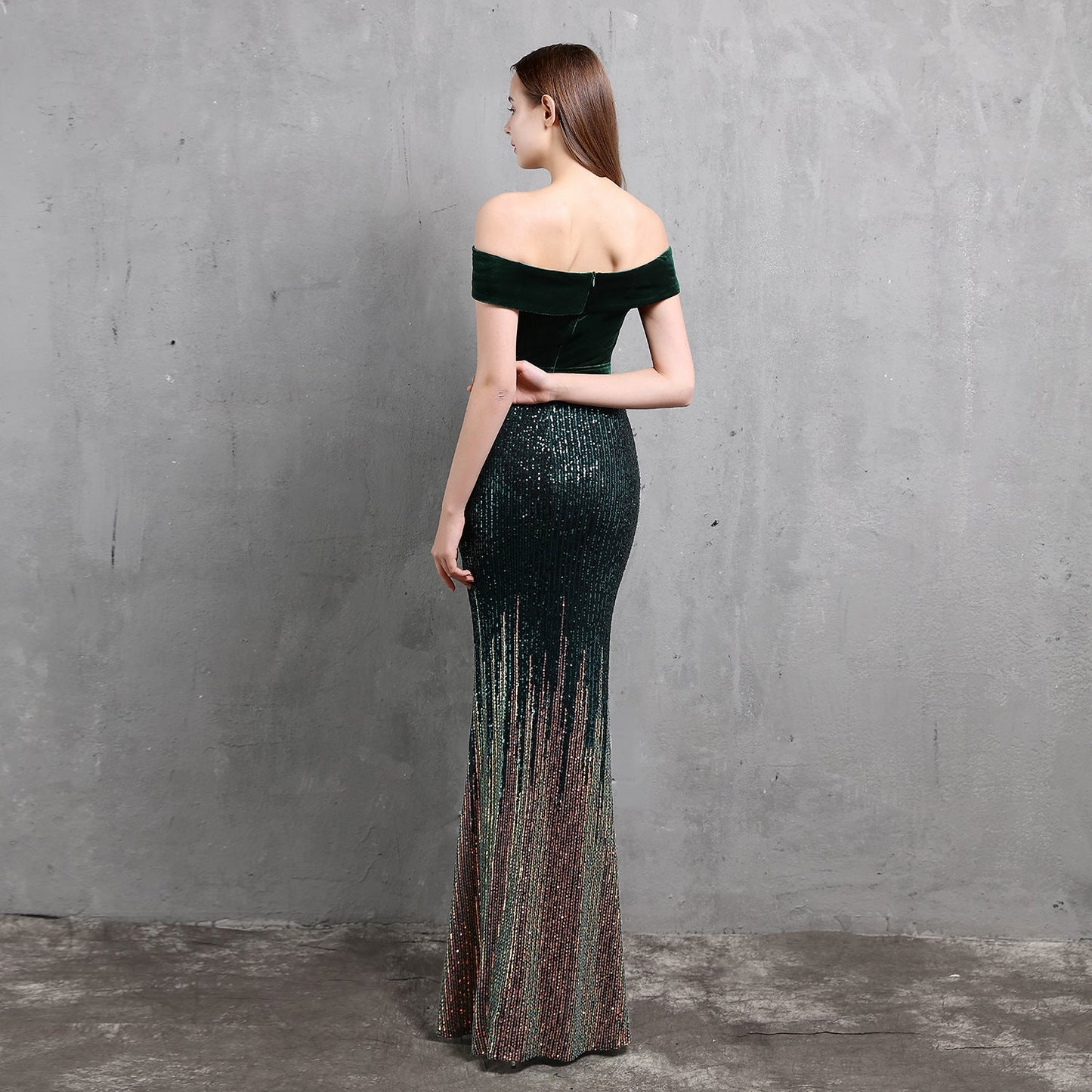 One Shoulder Fishtail Formal Dress