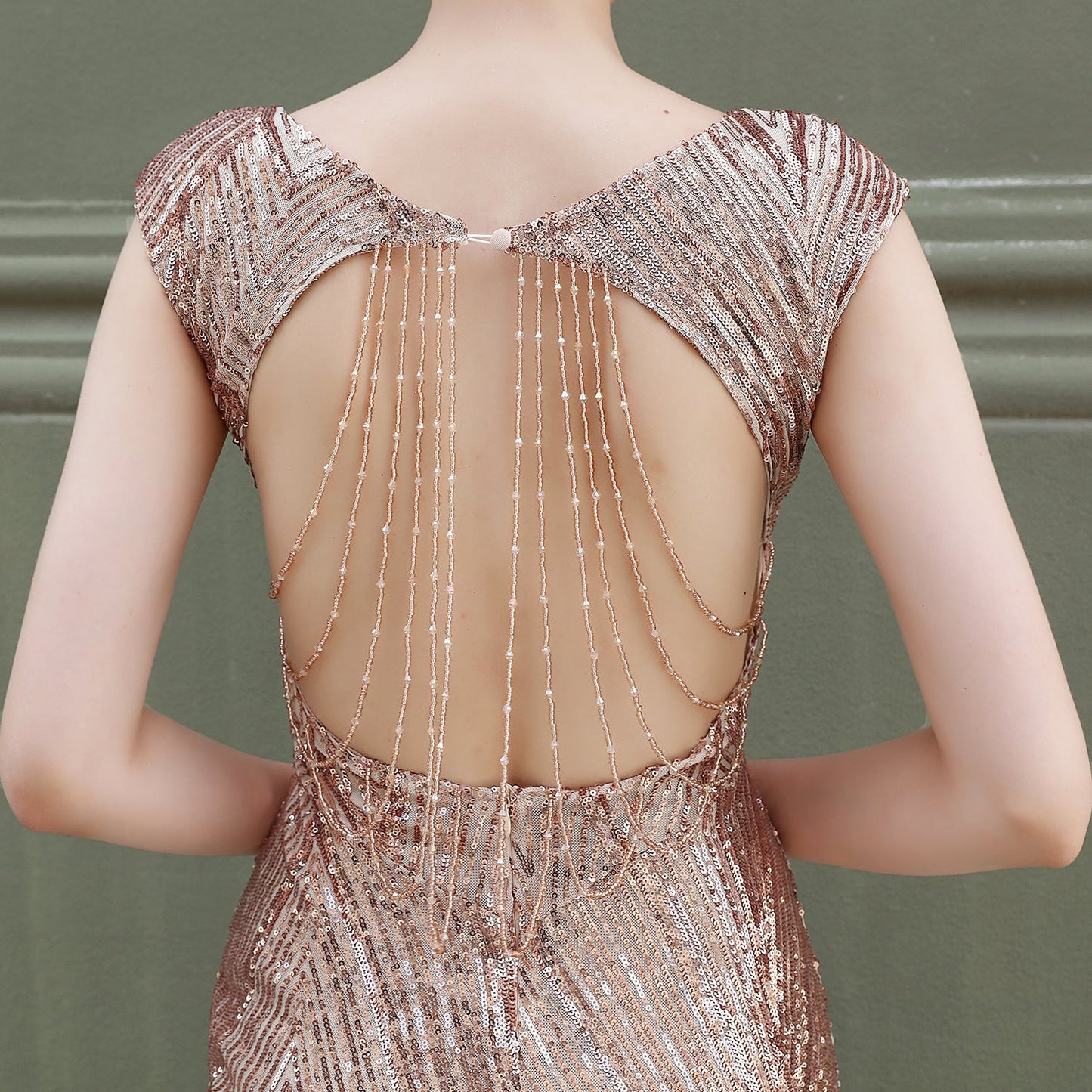 Sequin Fishtail Formal Dress