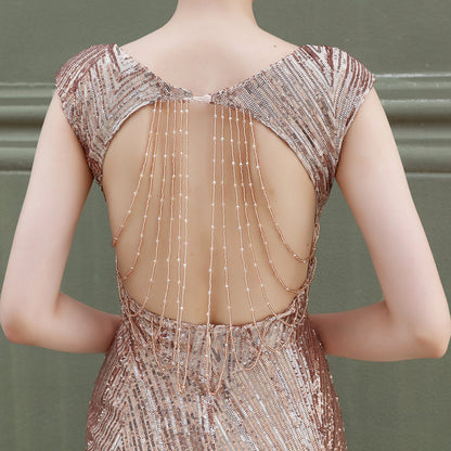 Sequin Fishtail Formal Dress