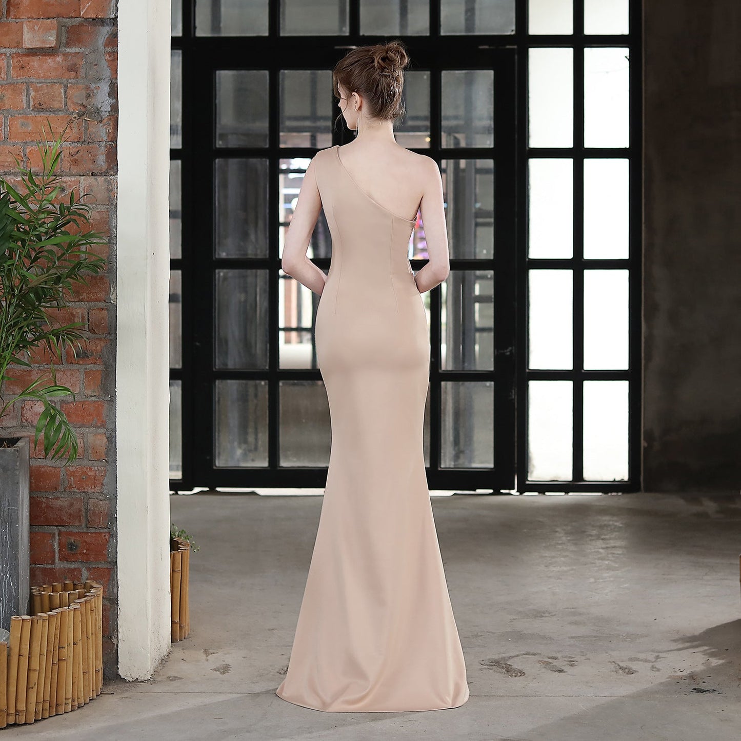 Long One Shoulder Formal Dress