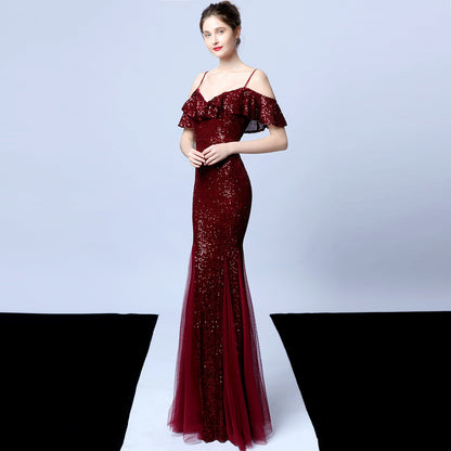 Silk Thread Fringe Beaded Formal Dresses