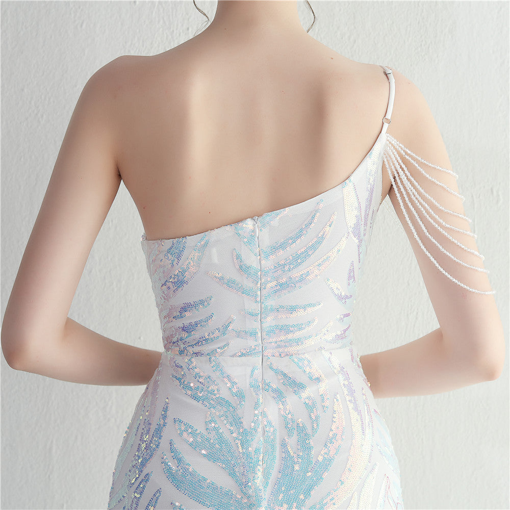 Beaded Sexy Halter Formal Dress