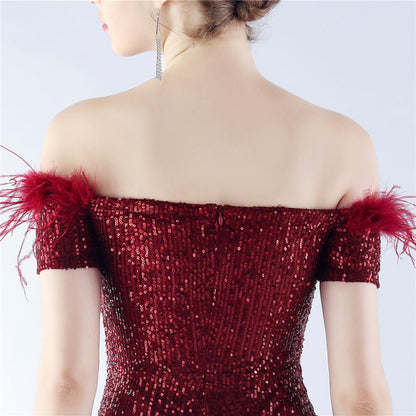 Mireille Off Shoulder High-End Evening Formal Dress