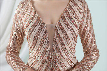 Sequined Fishtail Formal Dress