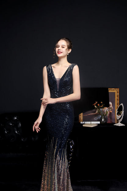 Sleeveless Sequin Formal Dress
