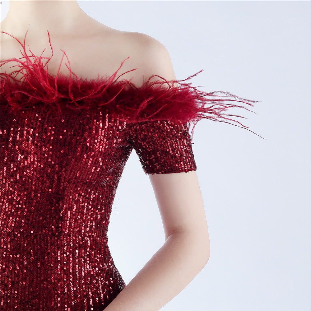 Mireille Off Shoulder High-End Evening Formal Dress