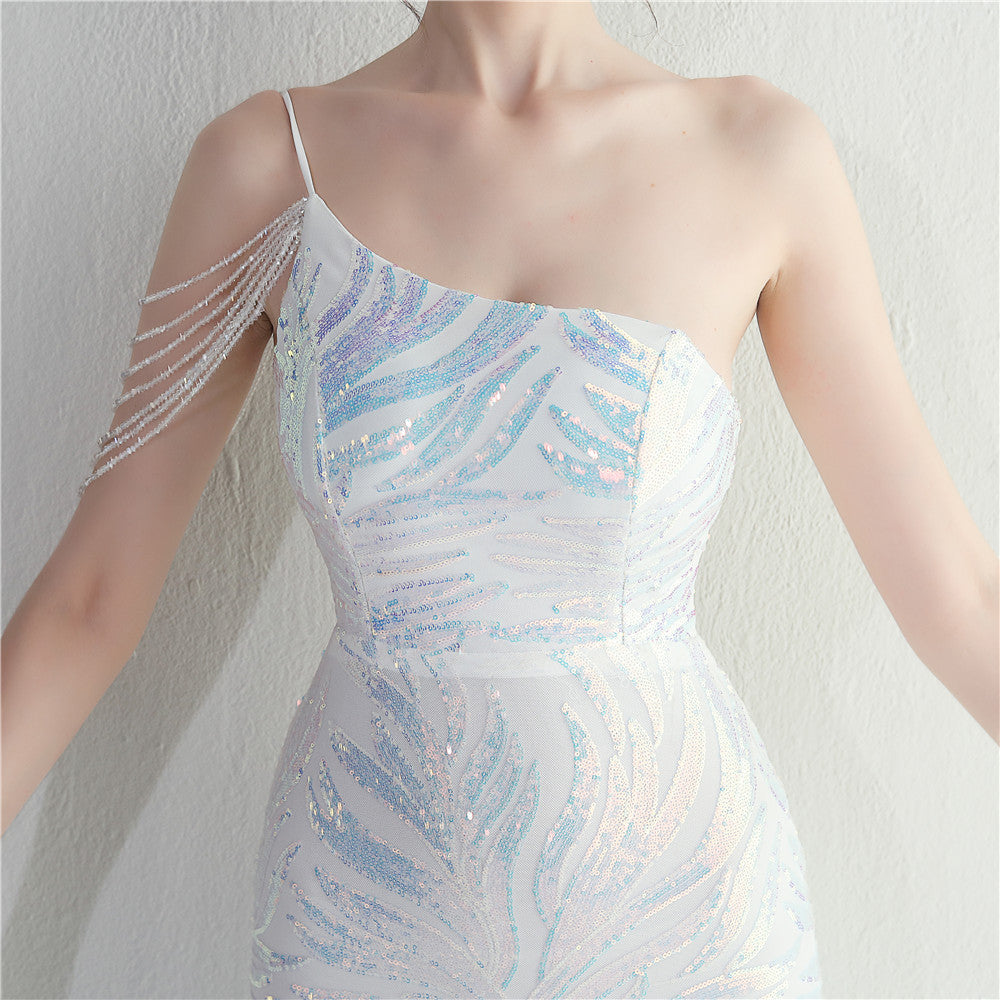 Beaded Sexy Halter Formal Dress