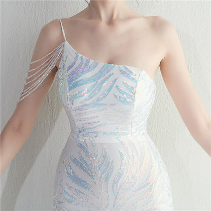 Beaded Sexy Halter Formal Dress