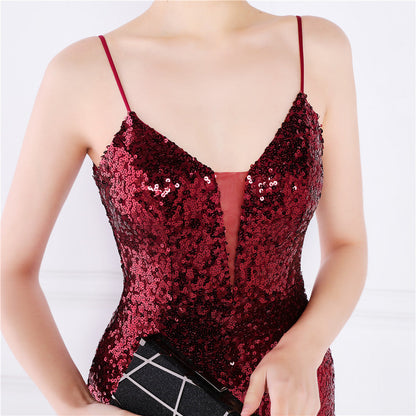Beaded Position Flower Formal Dress