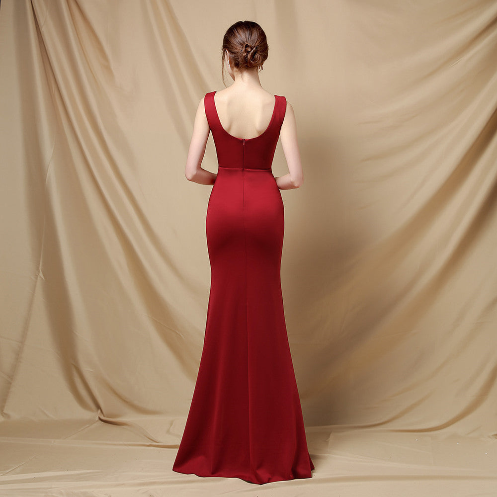 Long Fishtail Neck Formal Dresses