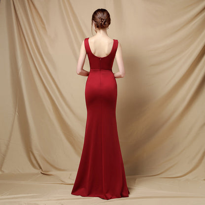 Long Fishtail Neck Formal Dresses