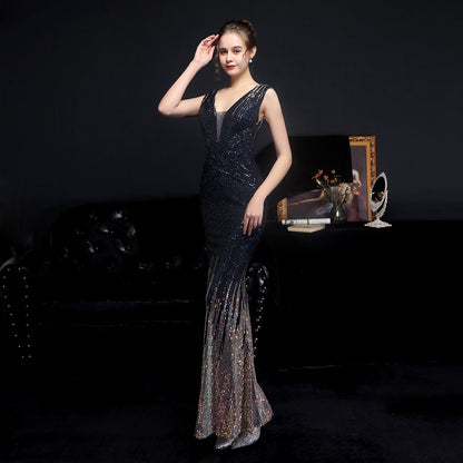Sleeveless Sequin Formal Dress