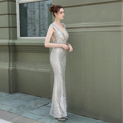Sequin Fishtail Formal Dress