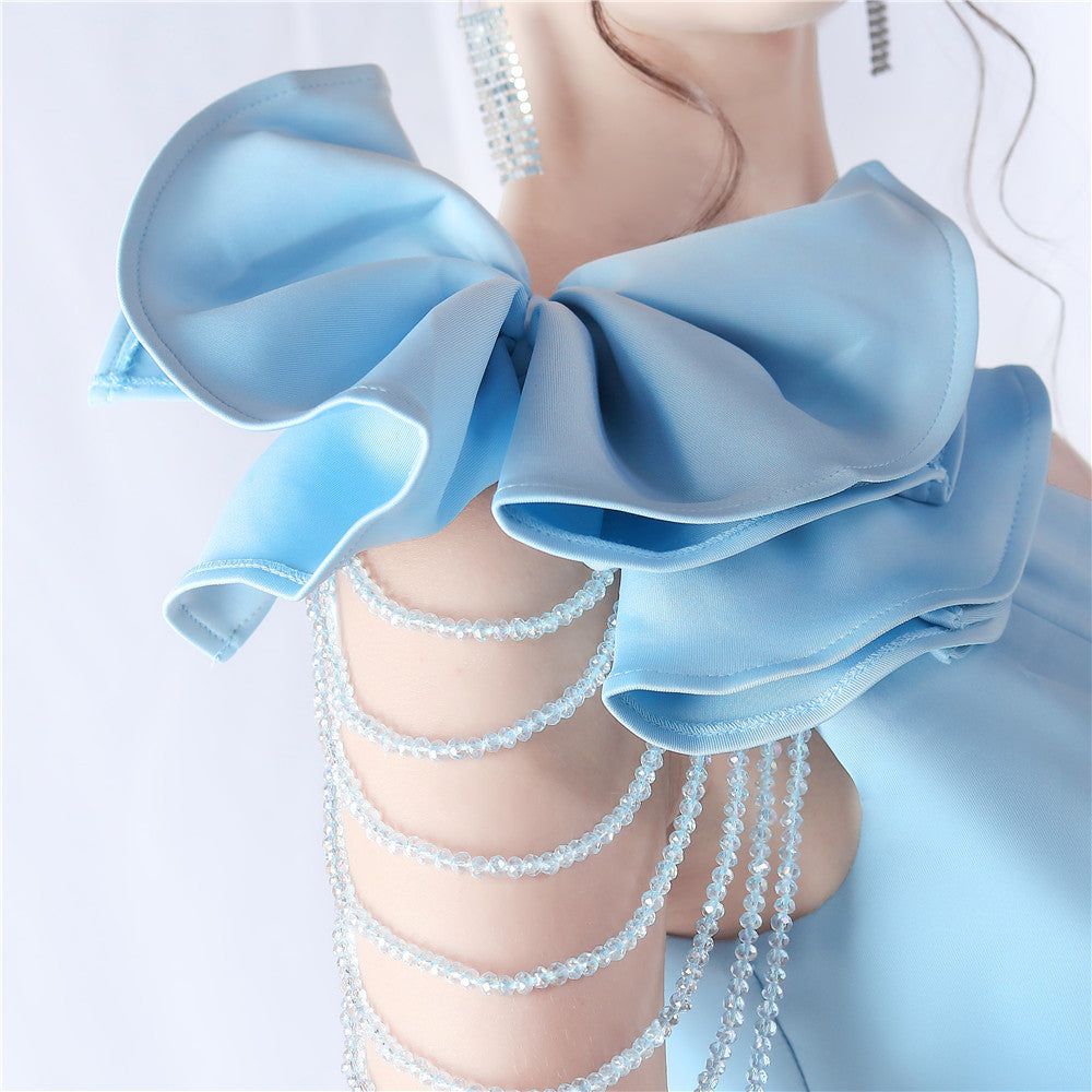 Crafted Flower With Beading Formal Dress