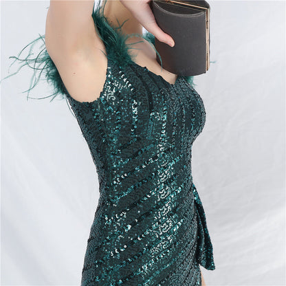 Side split formal dress
