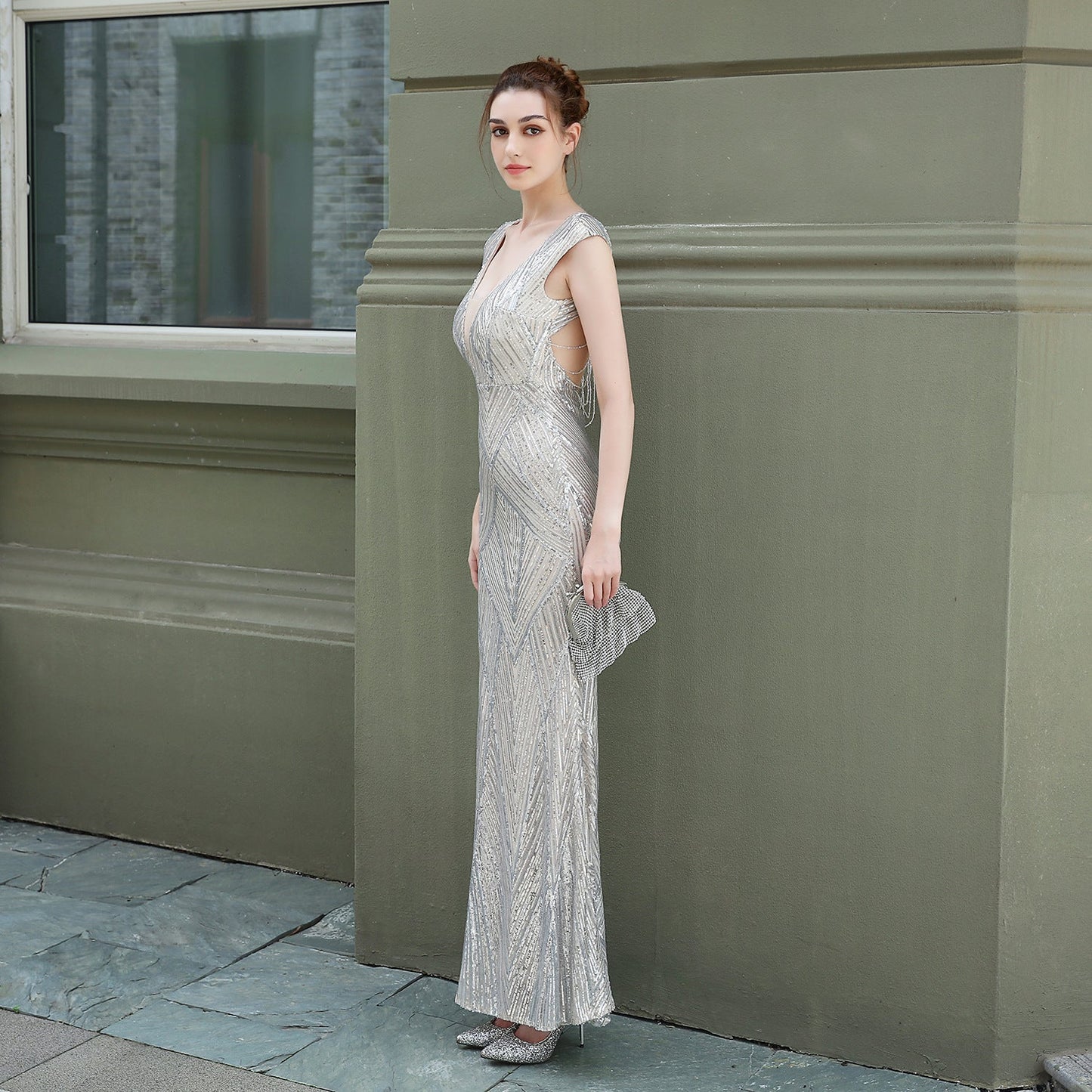 Sequin Fishtail Formal Dress