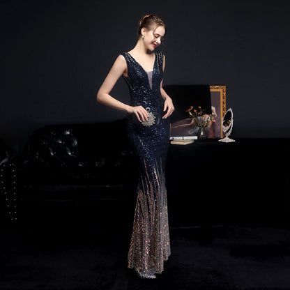 Sleeveless Sequin Formal Dress