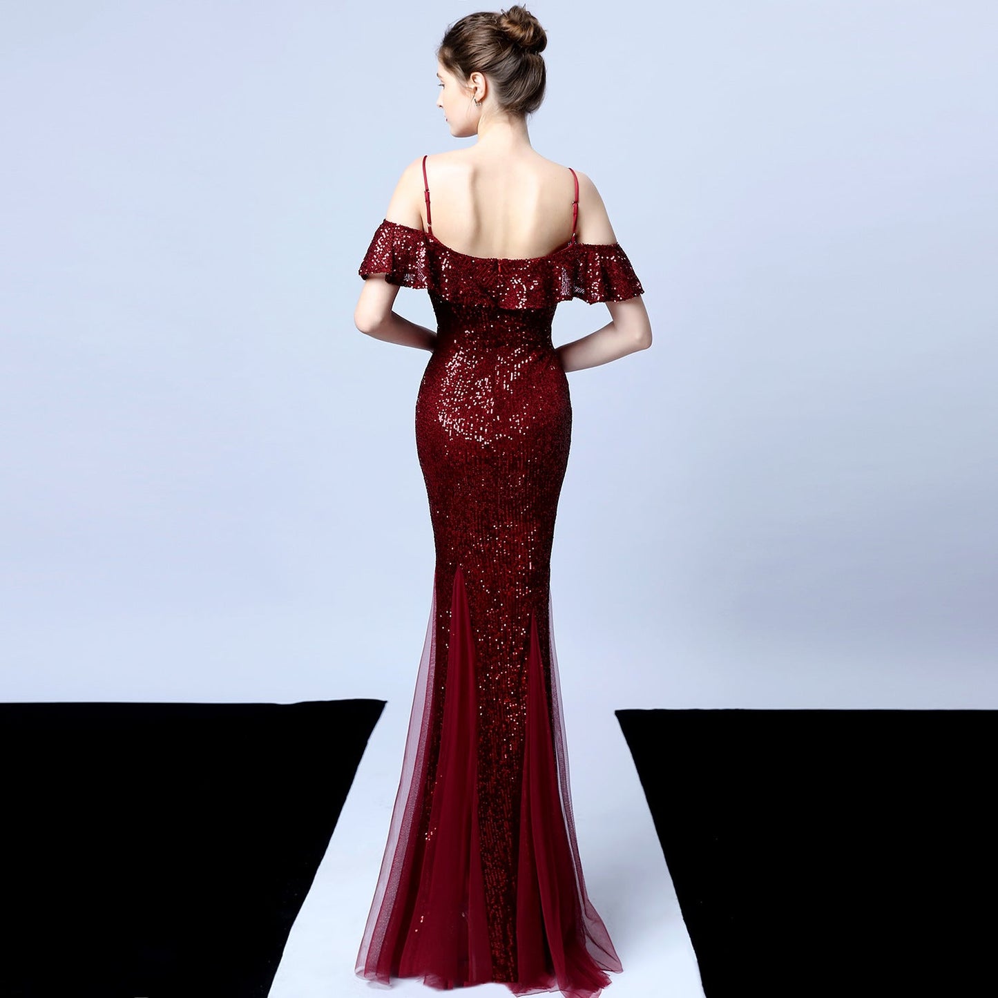 Silk Thread Fringe Beaded Formal Dresses