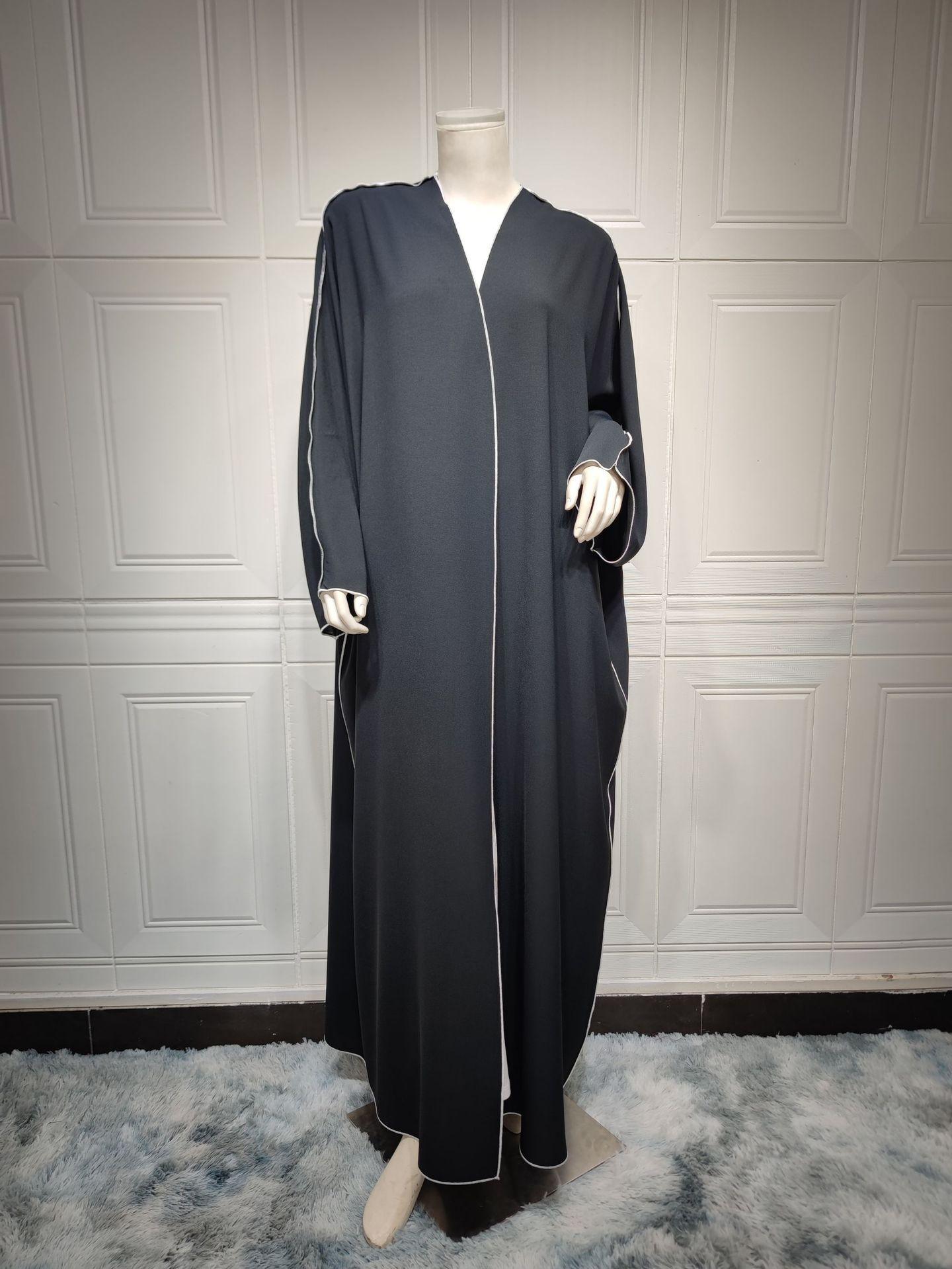 White Panelled Abaya Robe