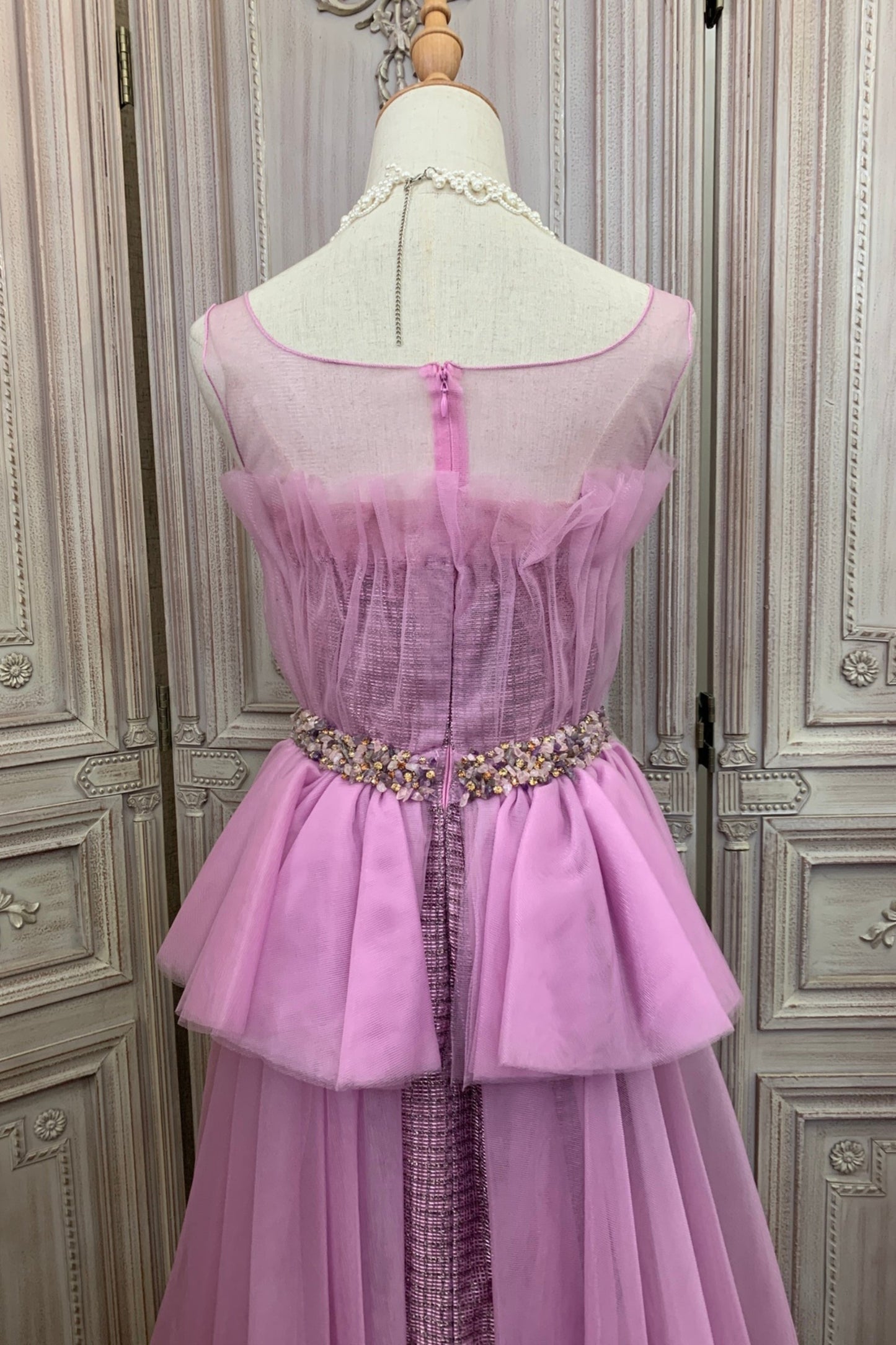 Embellished Purple Maxi Dress