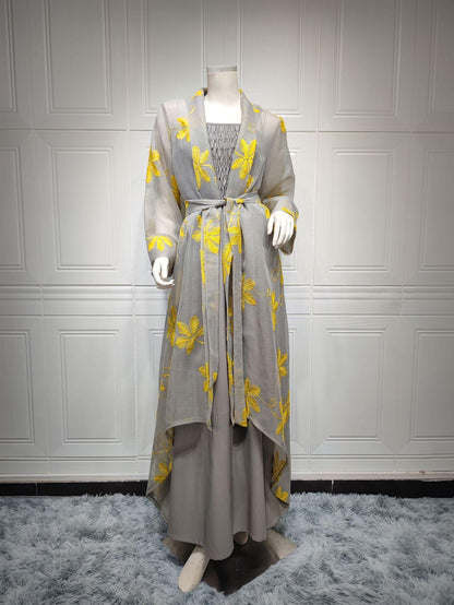 2pcs Inner Dress  with Cardigan